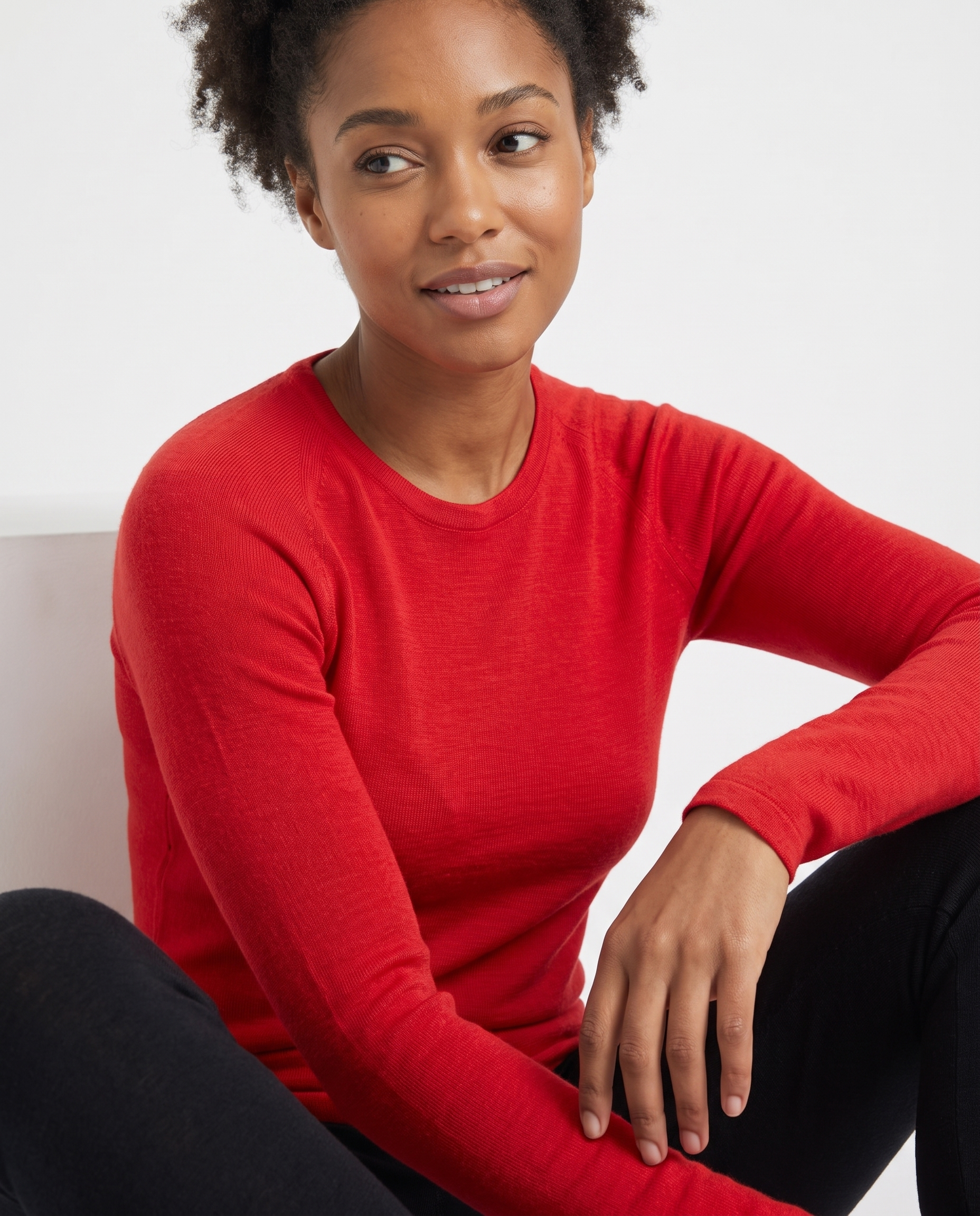 SUPERFINE MERINO LONG SLEEVE CREW WOMENS