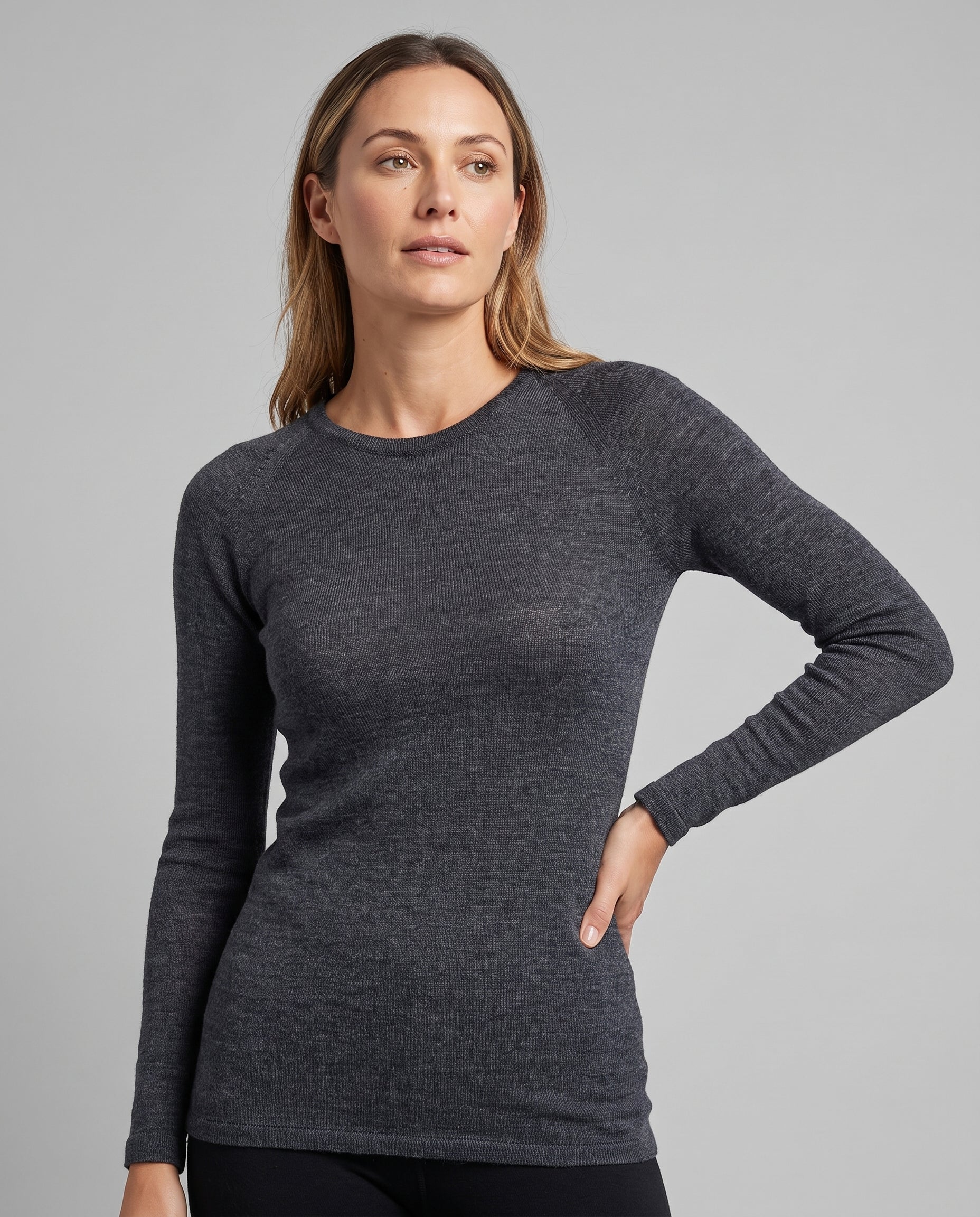 SUPERFINE MERINO LONG SLEEVE CREW WOMENS