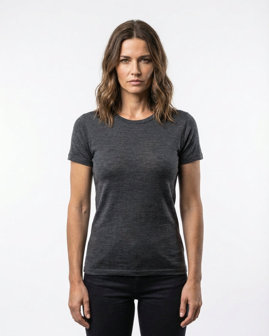 SUPERFINE MERINO SHORT SLEEVE CREW WOMENS