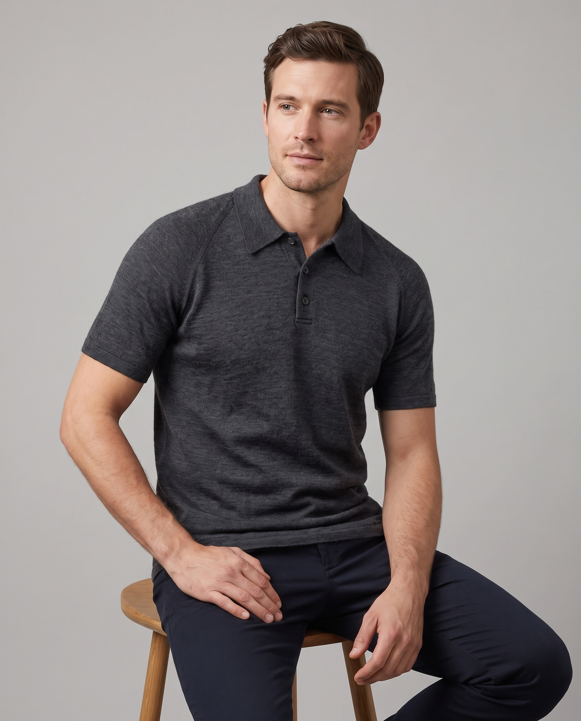 18M SUPERFINE MERINO SS POLO