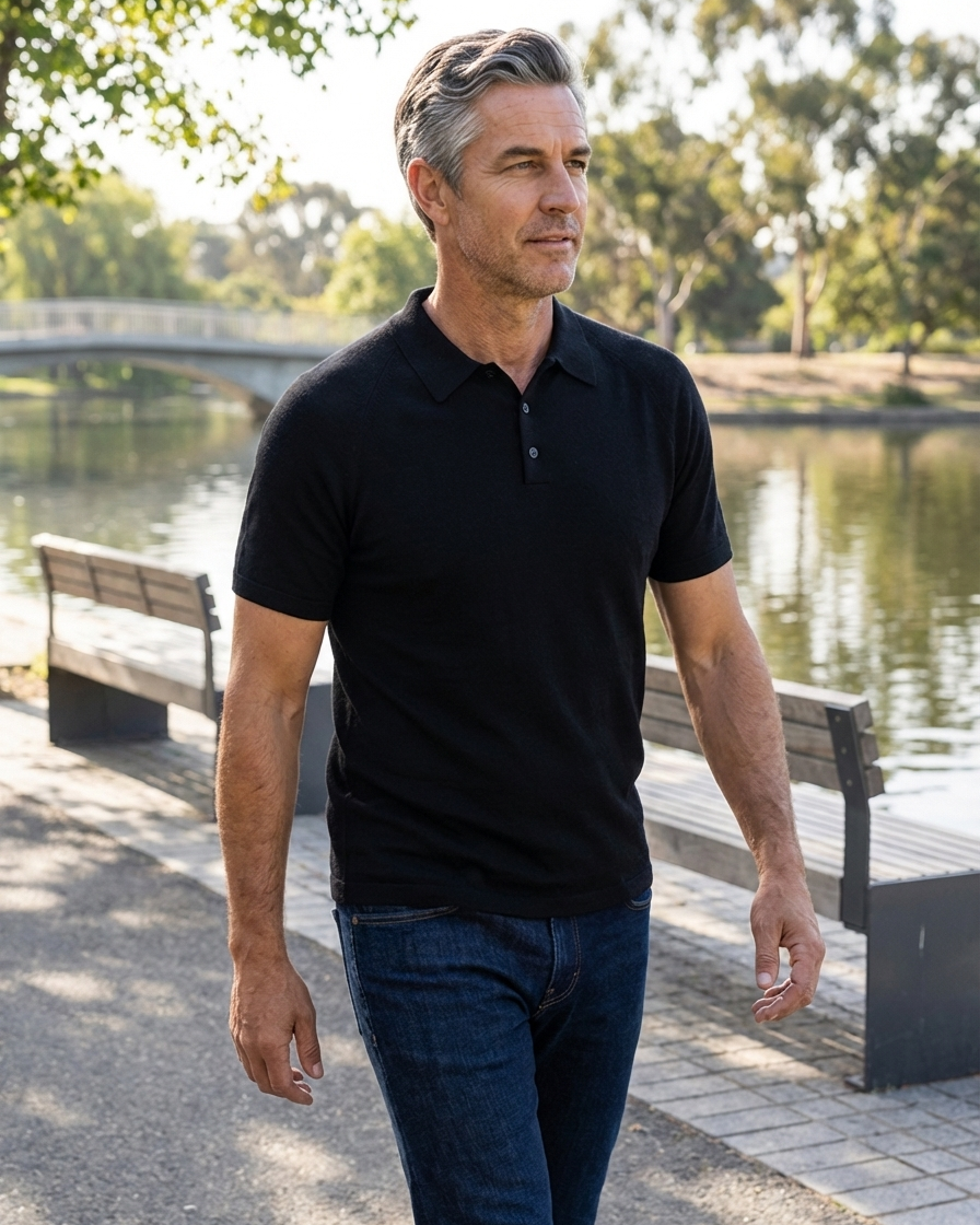 18M SUPERFINE MERINO SS POLO