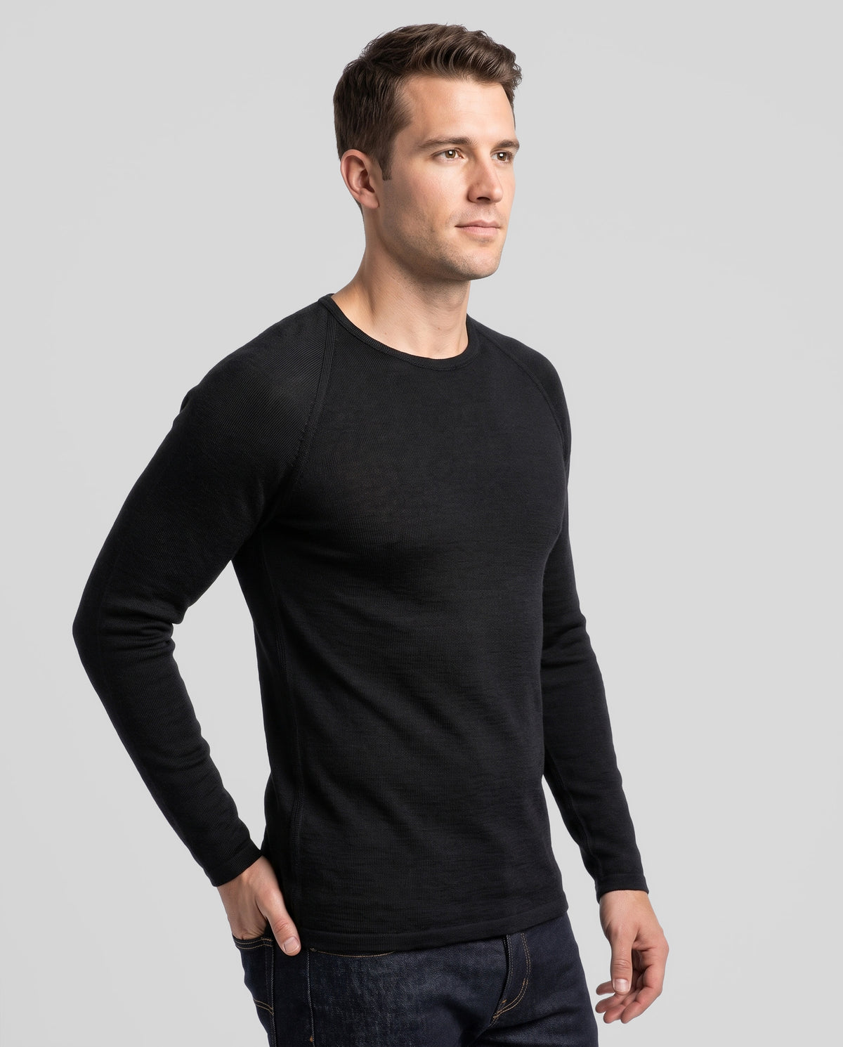 SUPERFINE MERINO LONG SLEEVE CREW MENS