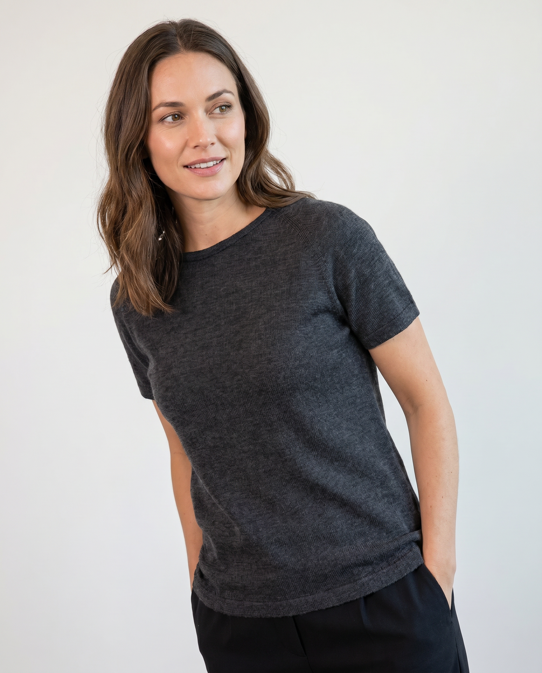 SUPERFINE MERINO SHORT SLEEVE CREW WOMENS