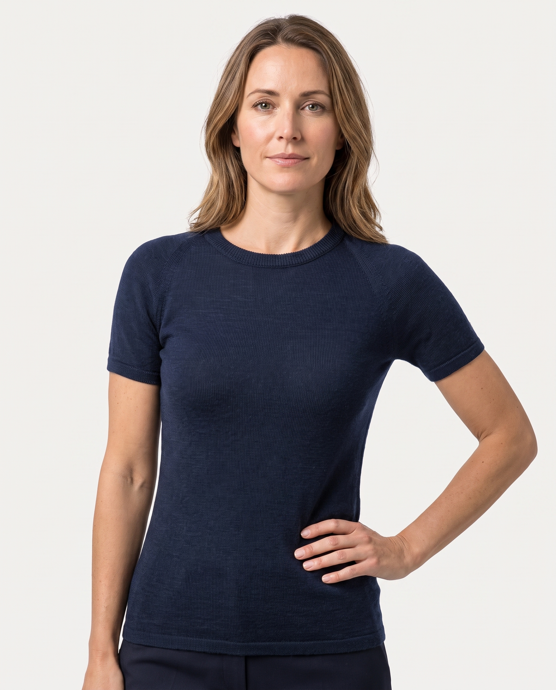 SUPERFINE MERINO SHORT SLEEVE CREW WOMENS