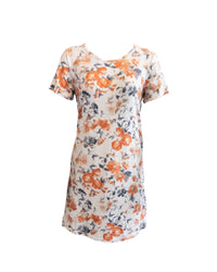 VISCOSE RELAXED PRINT TEE DRES