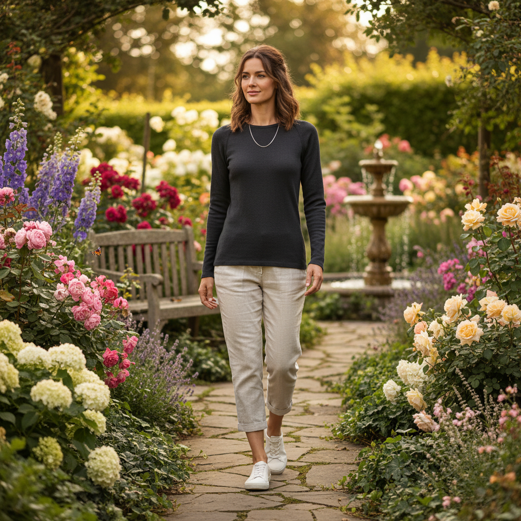 SUPERFINE MERINO LONG SLEEVE CREW WOMENS