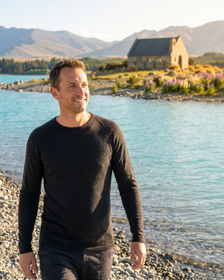 SUPERFINE MERINO LONG SLEEVE CREW MENS