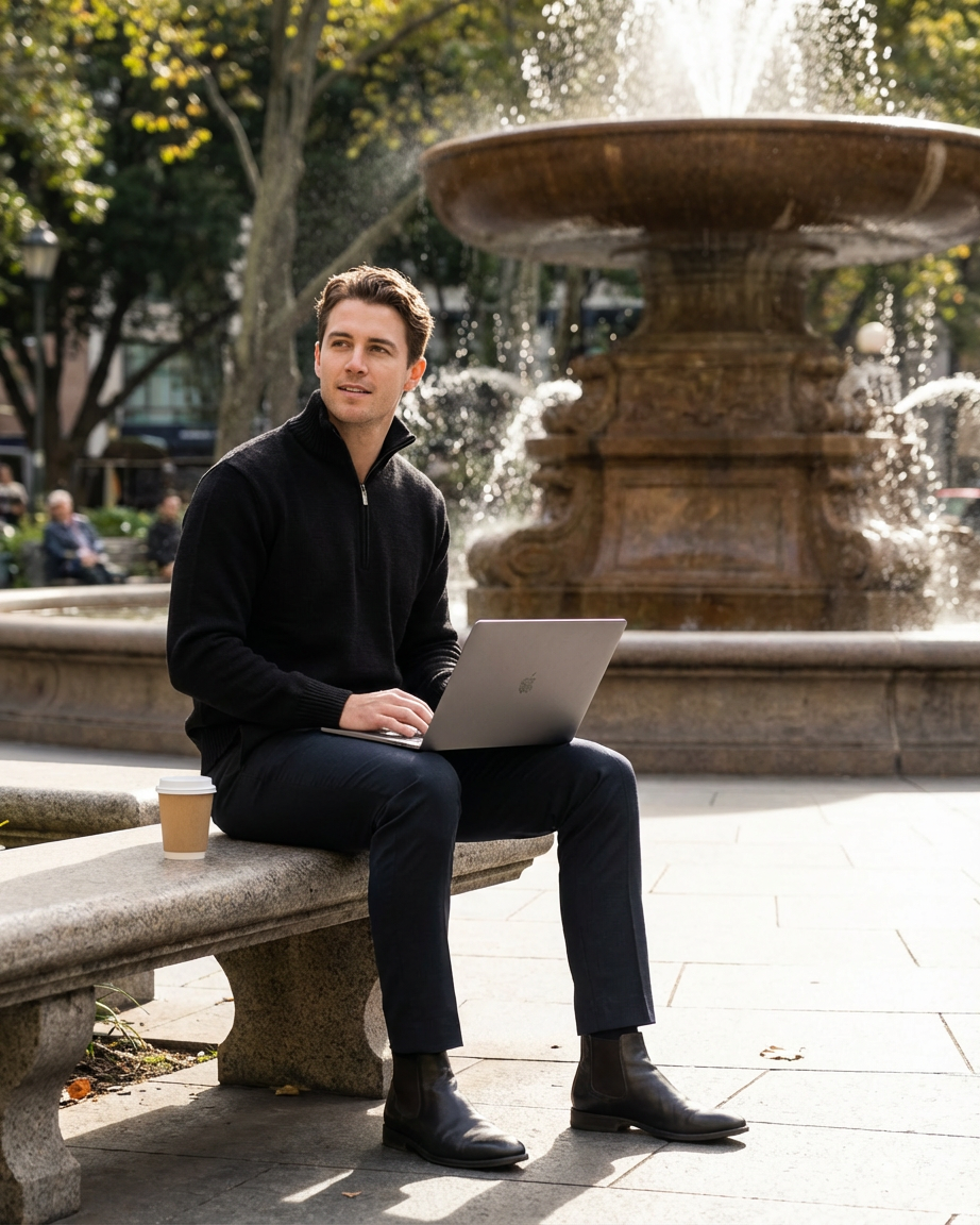 AWAKARI MERINO QTR ZIP