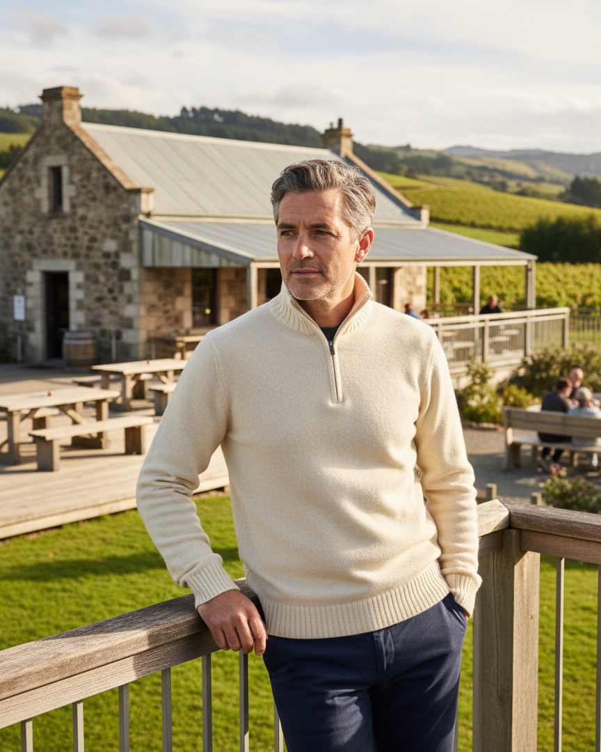 NZ LAMBSWOOL QTR ZIP