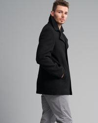 WOOL-BLEND PEA COAT - Wild South Clothing