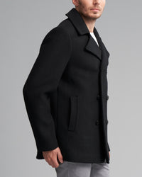 WOOL-BLEND PEA COAT - Wild South Clothing