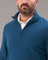 CASHMERE COTTON STITCH QTR ZIP - Wild South Clothing