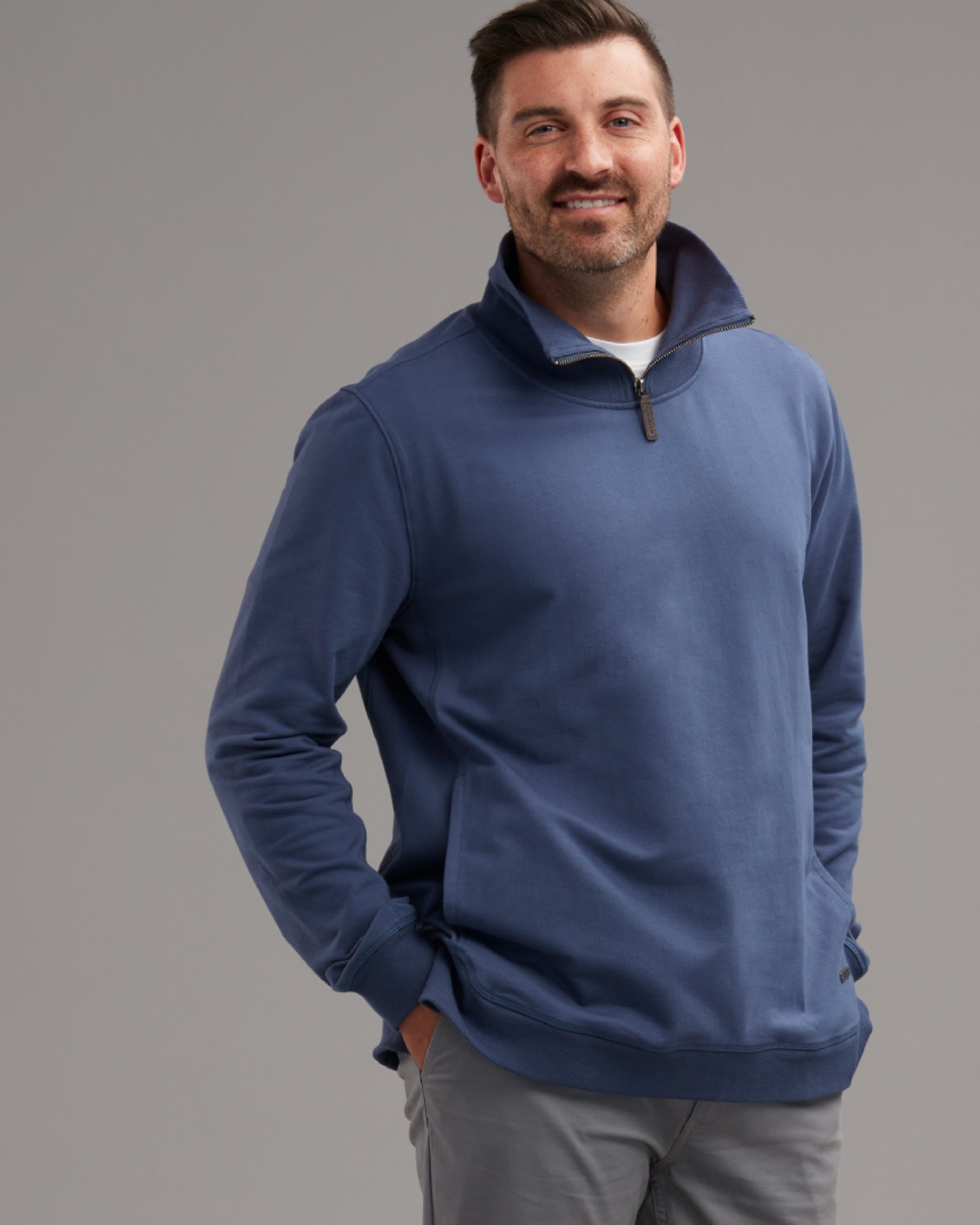 COTTON QTR ZIP SWEATSHIRT - Wild South Clothing