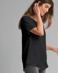 VISCOSE LINEN CUT OUT TOP - Wild South Clothing