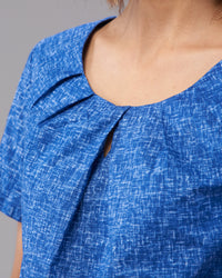 COTTON PLEAT NECK TOP - Wild South Clothing