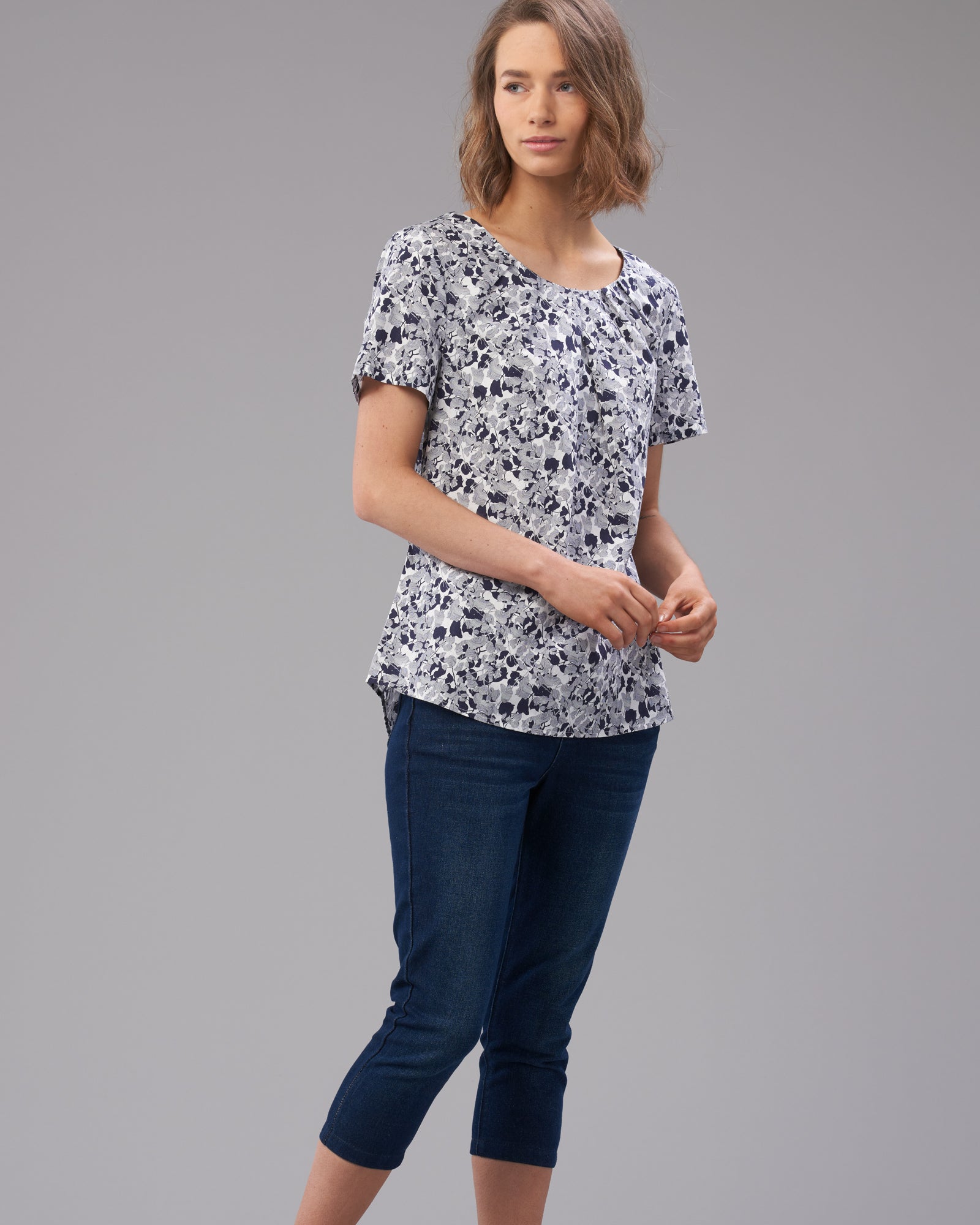 COTTON PLEAT NECK TOP - Wild South Clothing