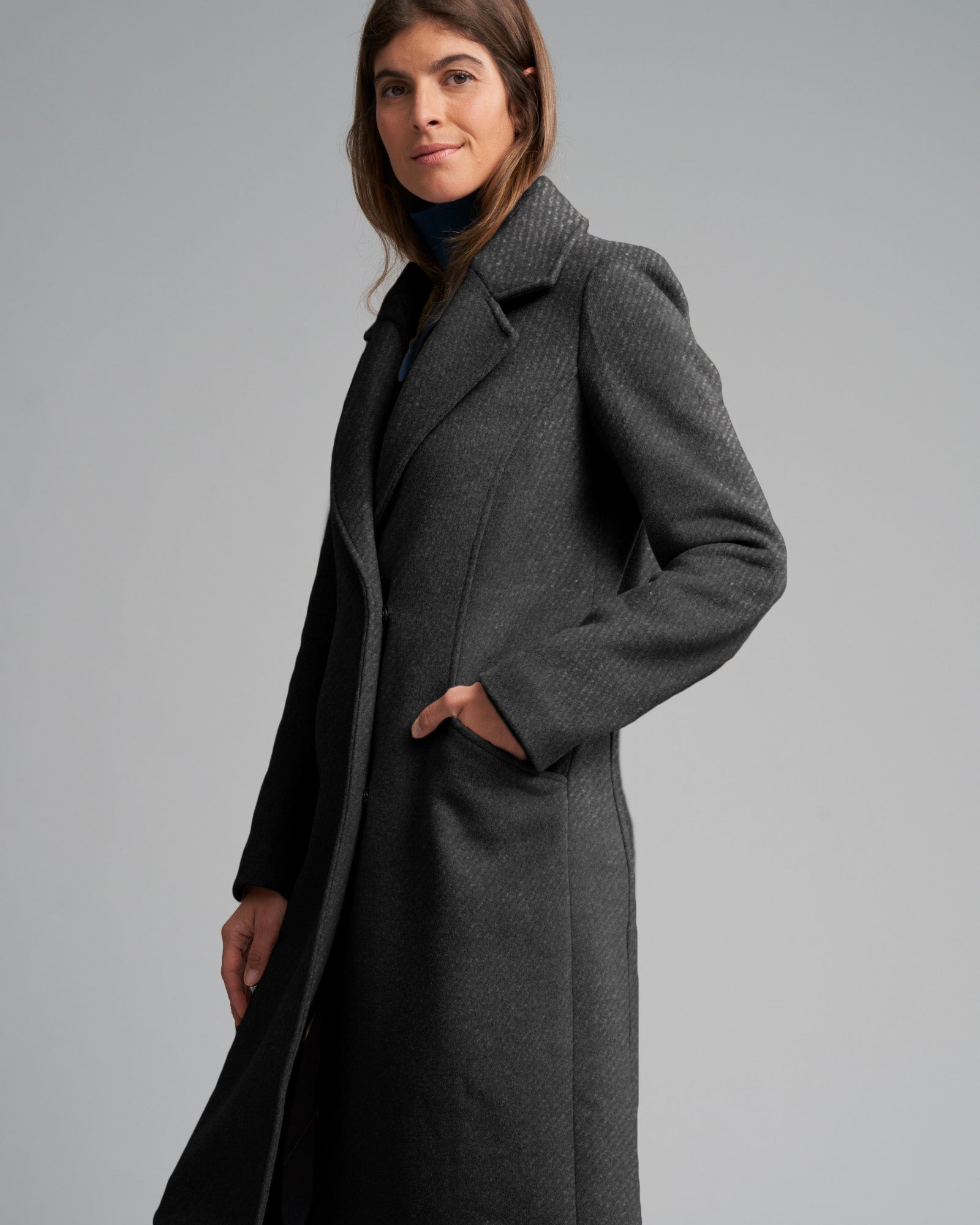 WOOL BLEND RIVERSIDE COAT - - Wild South Clothing