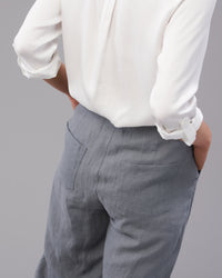 LINEN WIDE LEG PANT - Wild South Clothing