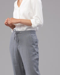 LINEN WIDE LEG PANT - Wild South Clothing