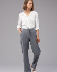 LINEN WIDE LEG PANT - Wild South Clothing