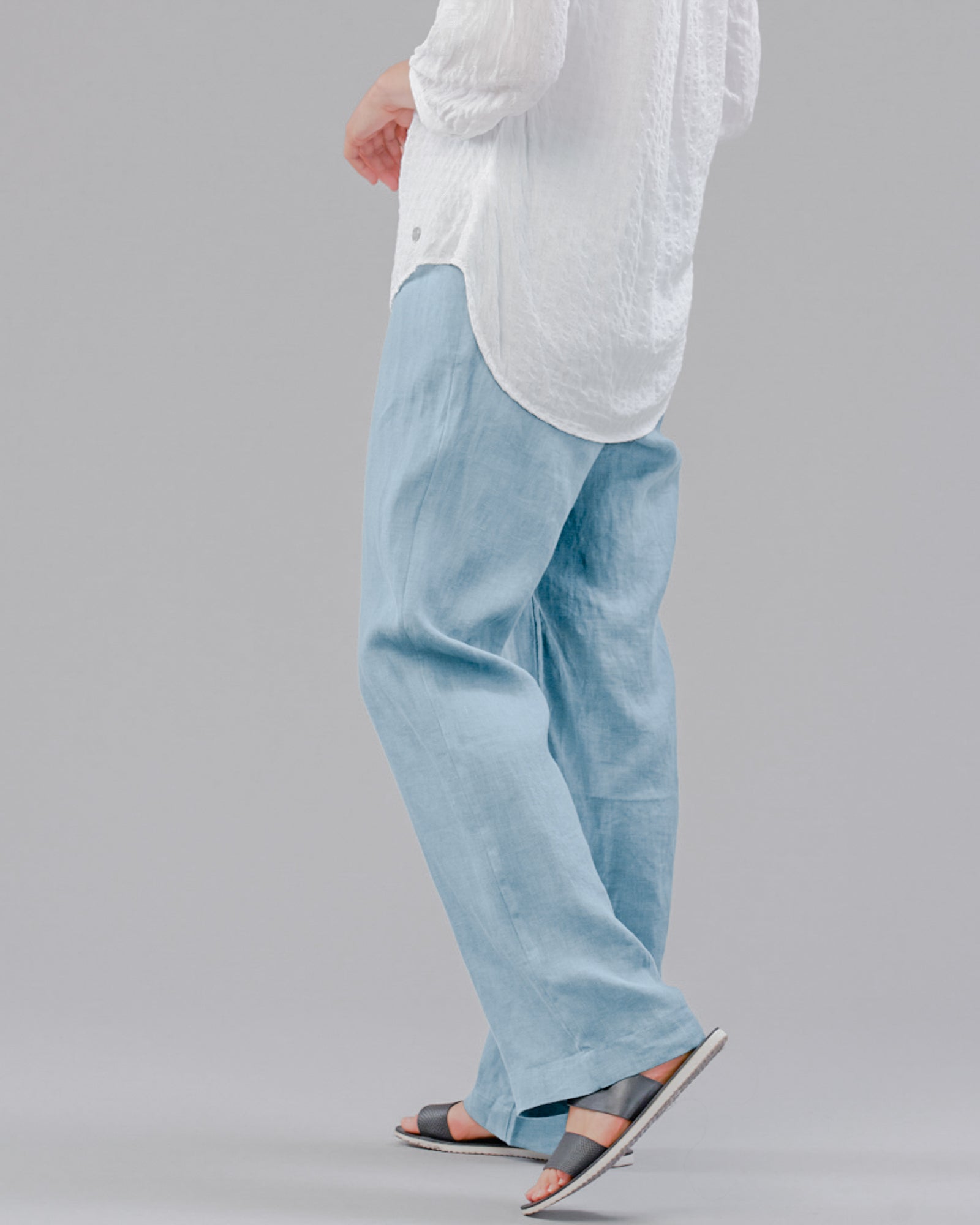 LINEN WIDE LEG PANT - Wild South Clothing
