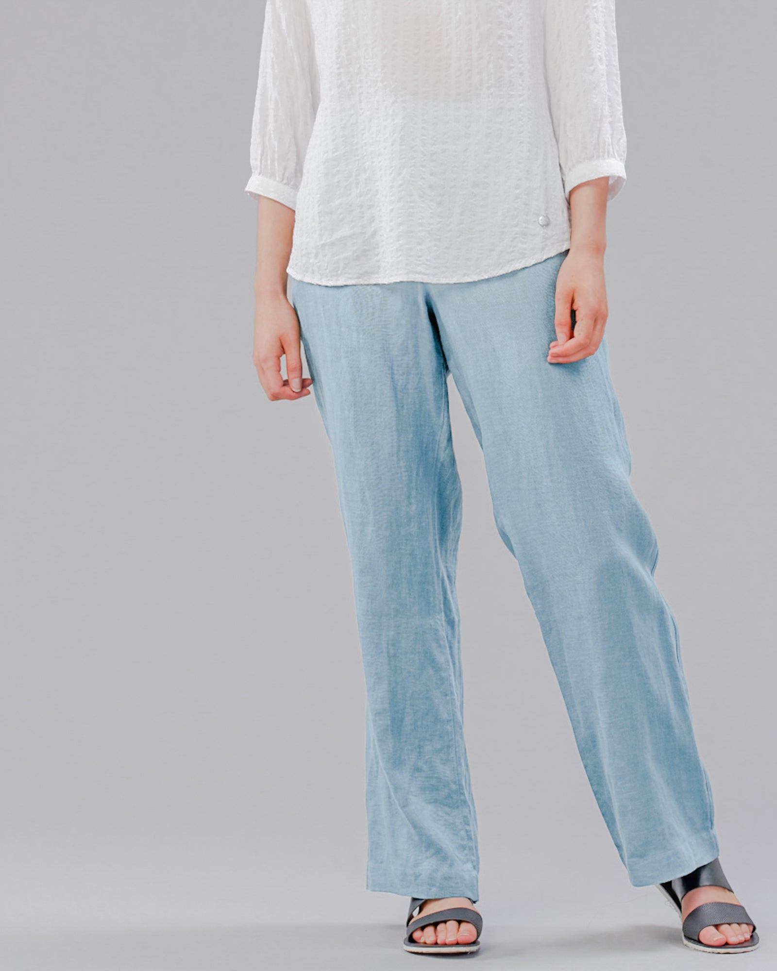 LINEN WIDE LEG PANT - Wild South Clothing