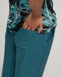 LINEN WIDE LEG PANT - Wild South Clothing