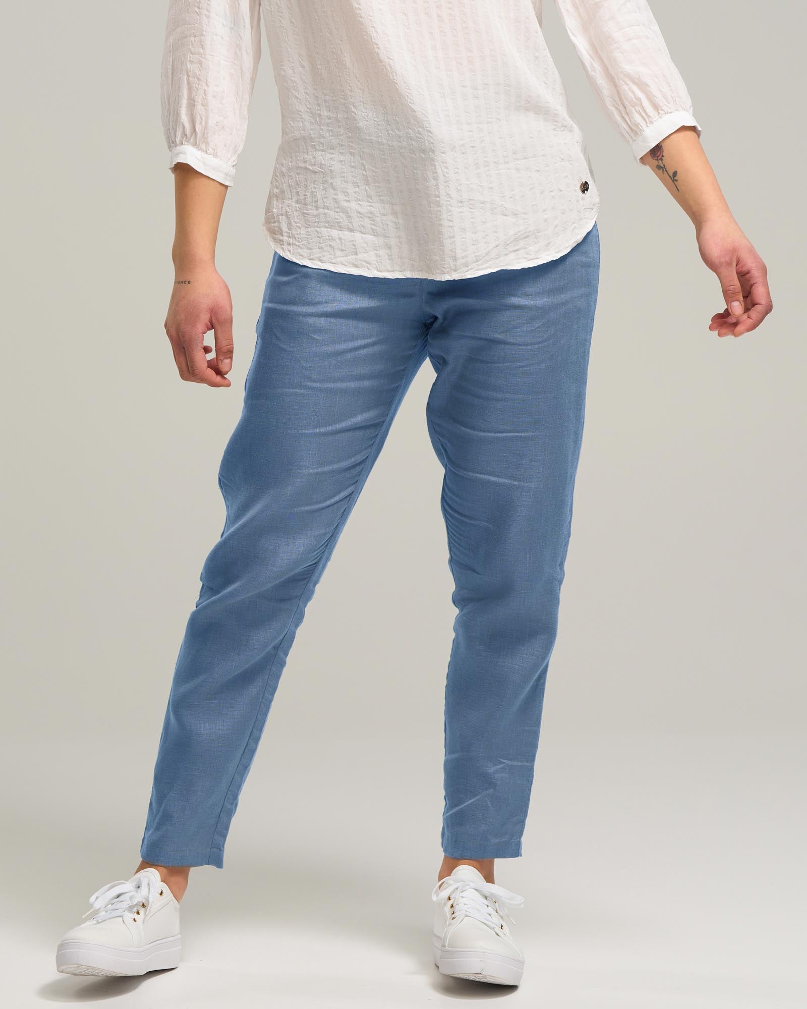 LINEN TIE WAIST PANT