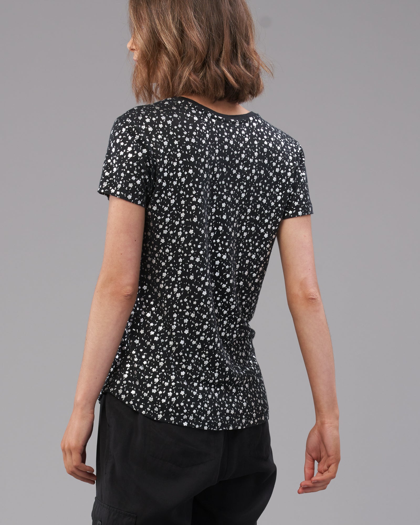 LINEN BLOSSUM FOIL PRINT TEE - Wild South Clothing