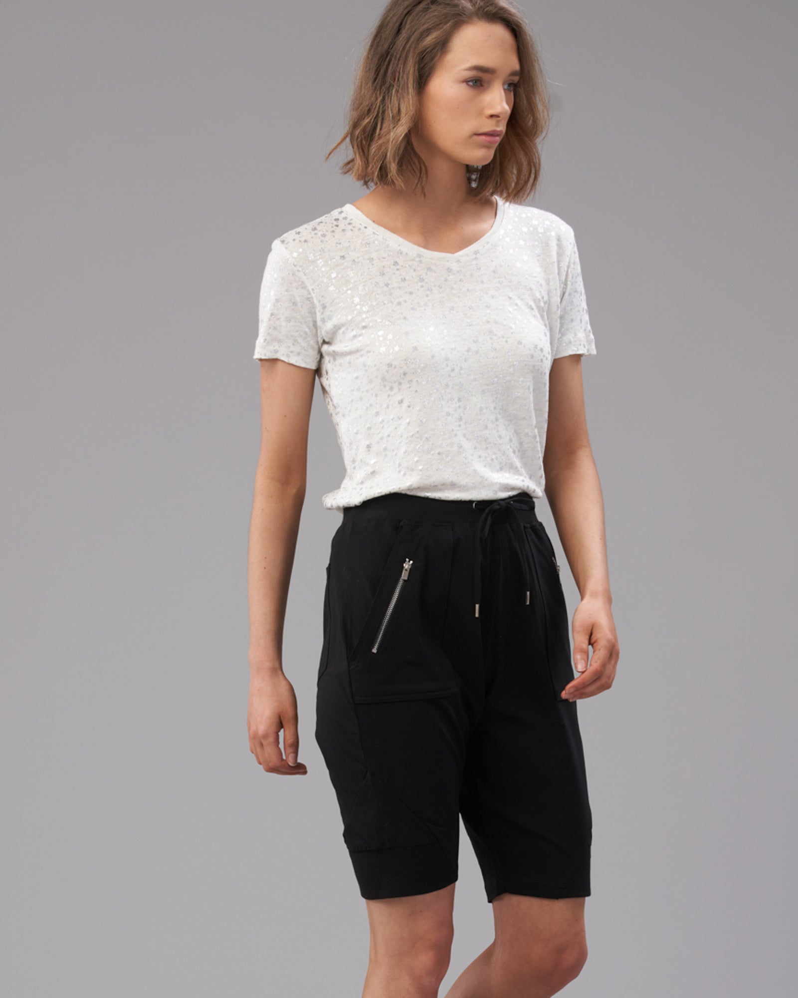 LINEN BLOSSUM FOIL PRINT TEE - Wild South Clothing