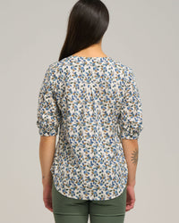 COTTON GATHERED SLEEVE TOP
