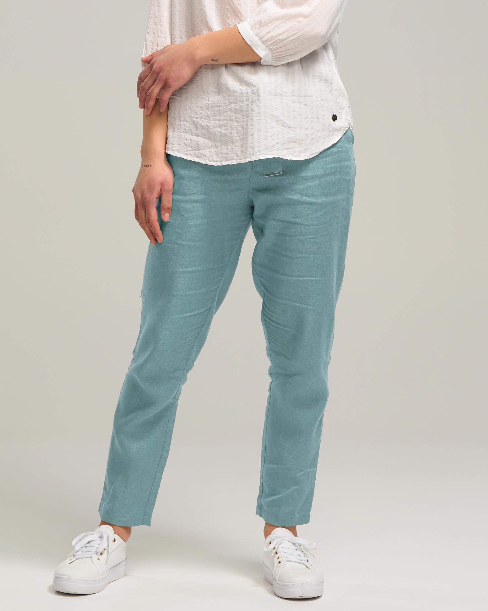 LINEN TIE WAIST PANT
