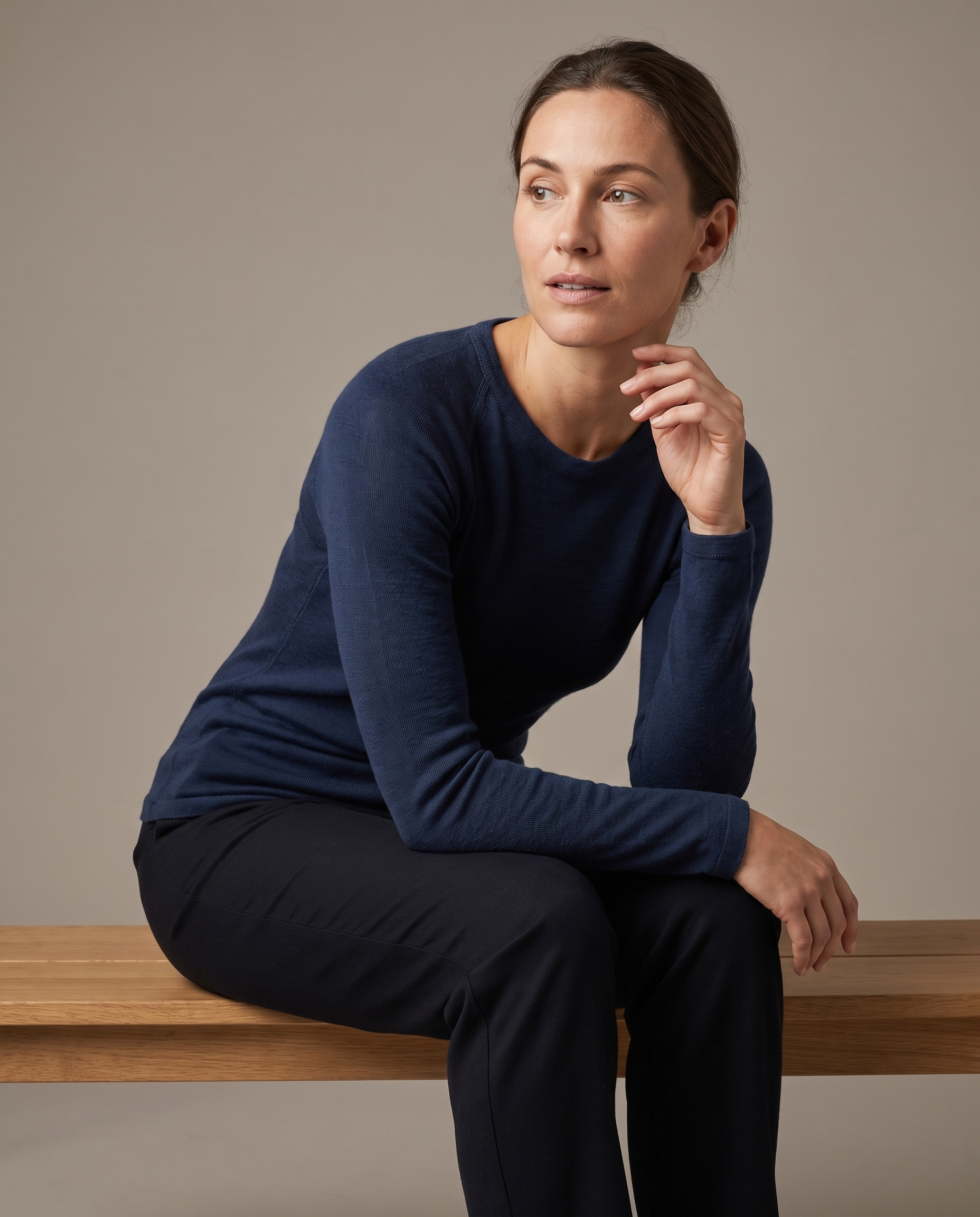 SUPERFINE MERINO LONG SLEEVE CREW WOMENS