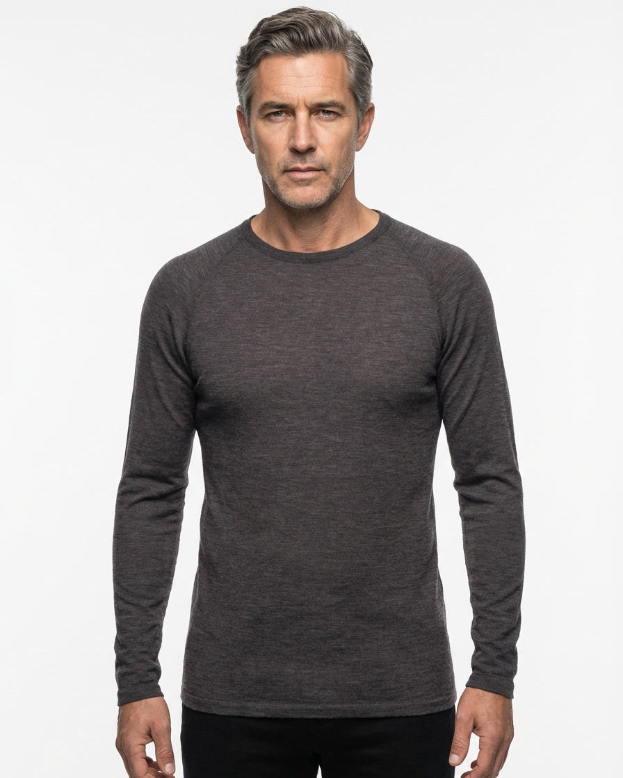 SUPERFINE MERINO LONG SLEEVE CREW MENS
