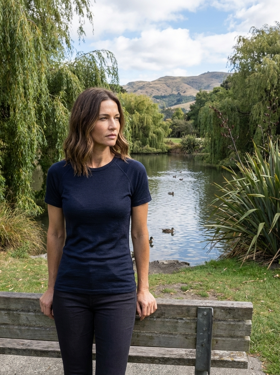 SUPERFINE MERINO SHORT SLEEVE CREW WOMENS