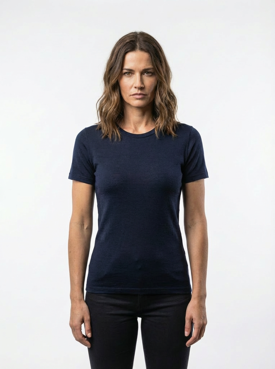 SUPERFINE MERINO SHORT SLEEVE CREW WOMENS