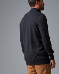 CASHMERE COTTON QTR ZIP KNIT