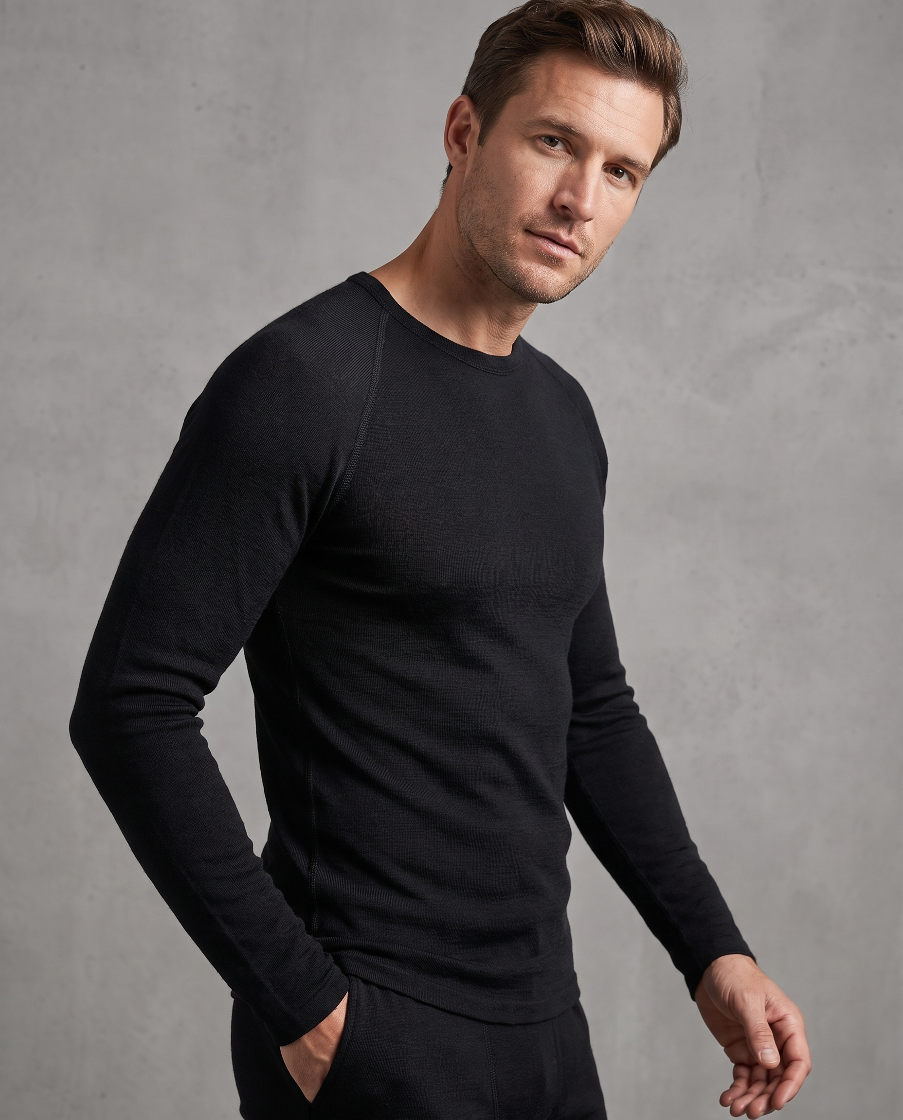 SUPERFINE MERINO LONG SLEEVE CREW MENS