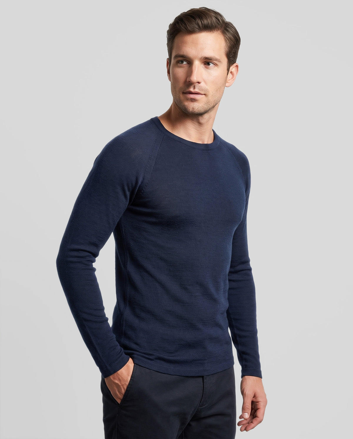 SUPERFINE MERINO LONG SLEEVE CREW MENS