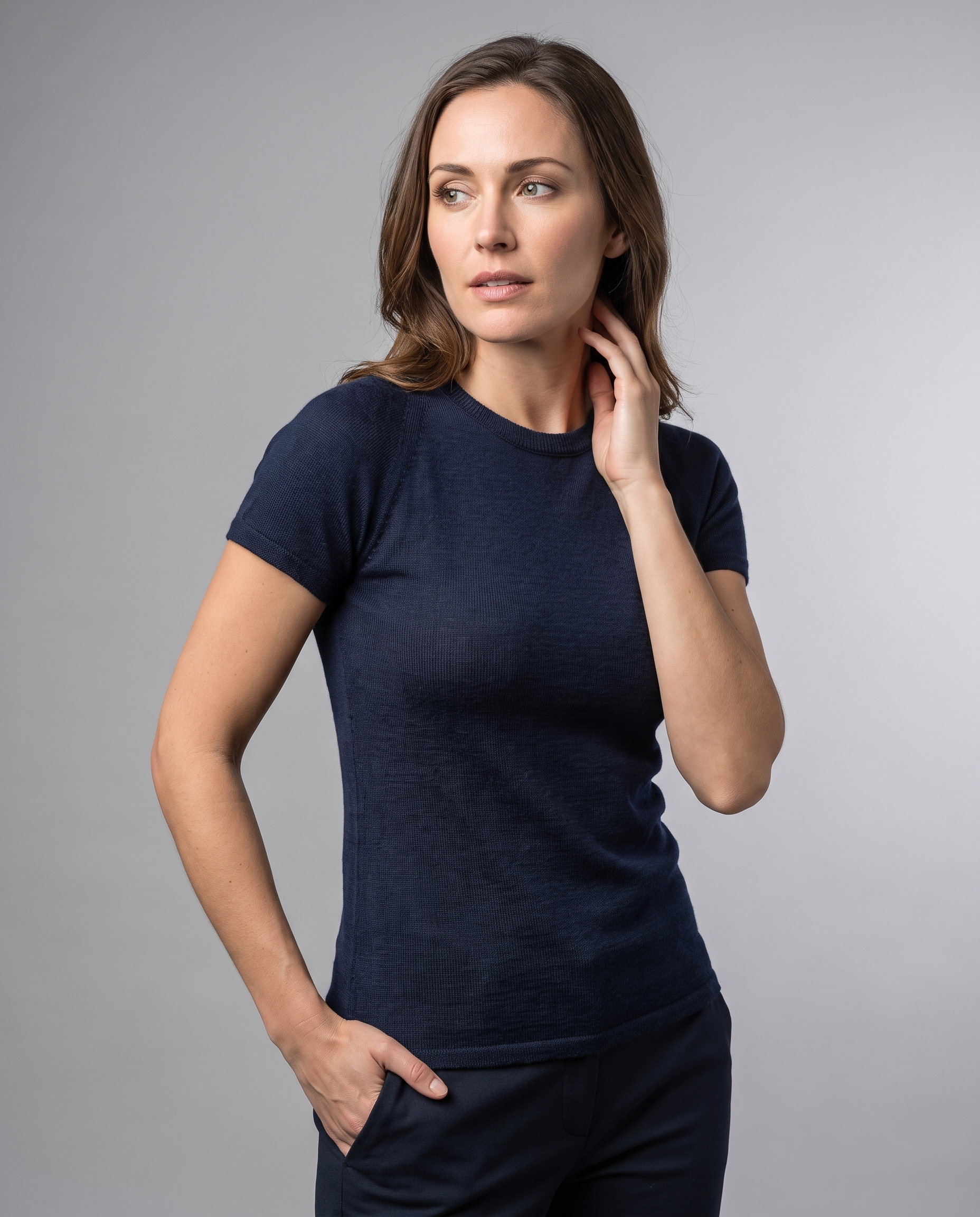 SUPERFINE MERINO SHORT SLEEVE CREW WOMENS