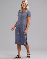 COTTON BUTTON MIDI DRESS2