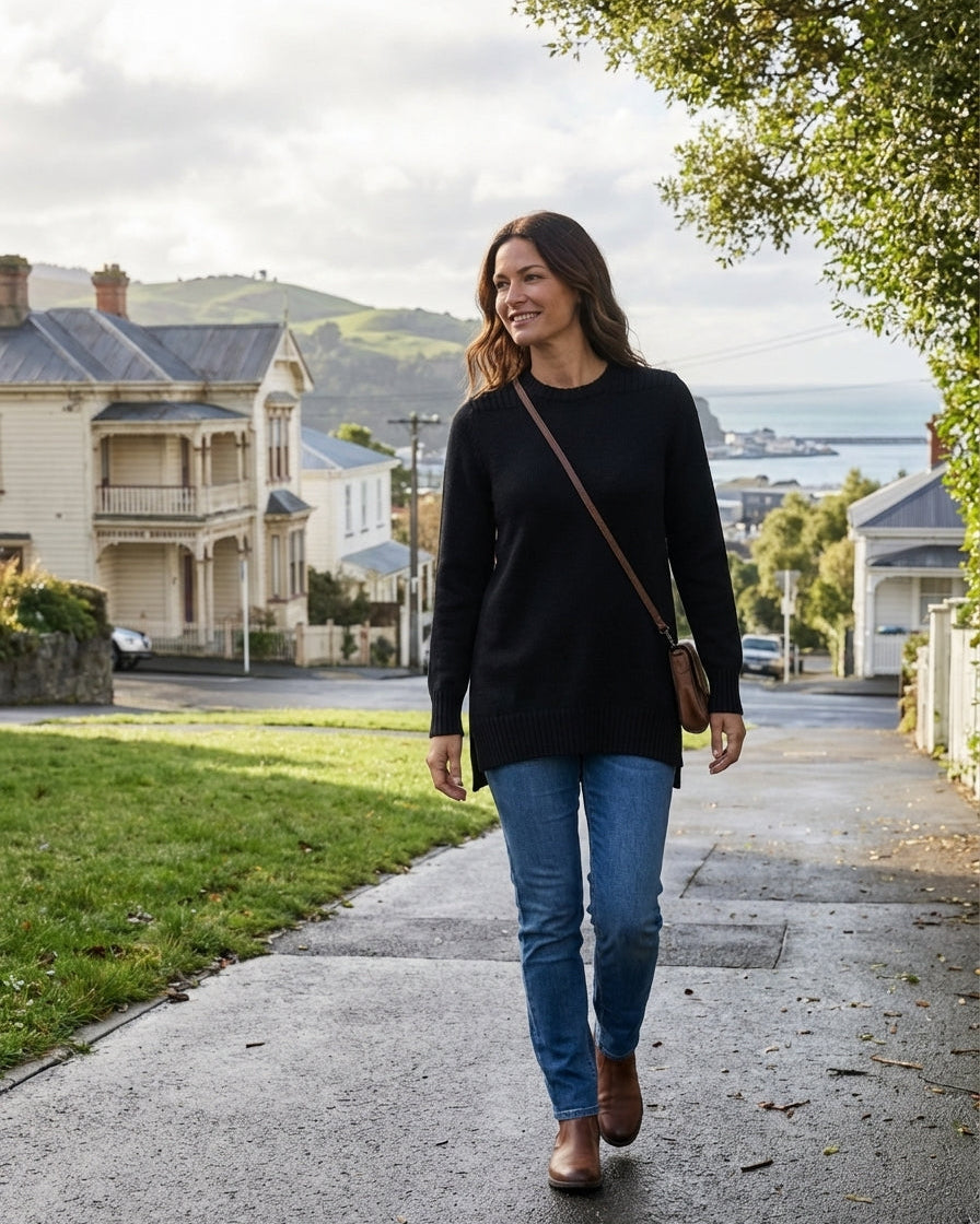 KARUKARU LS MERINO CREW TUNIC