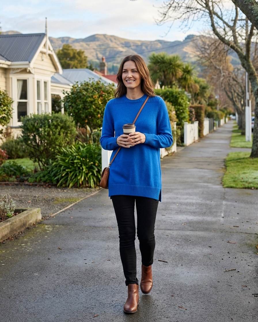 KARUKARU LS MERINO CREW TUNIC