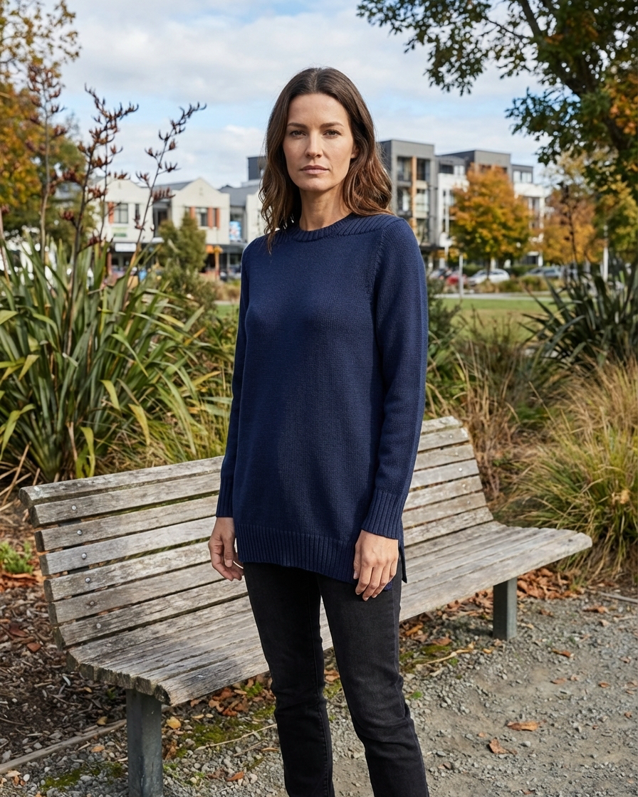 KARUKARU LS MERINO CREW TUNIC