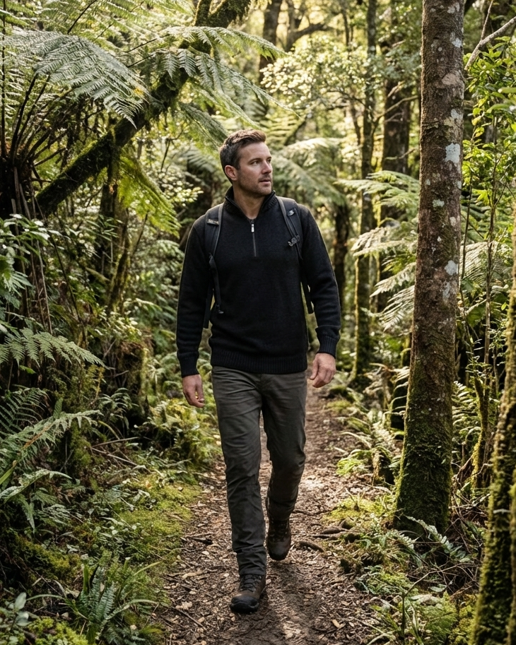 AWAKARI MERINO QTR ZIP