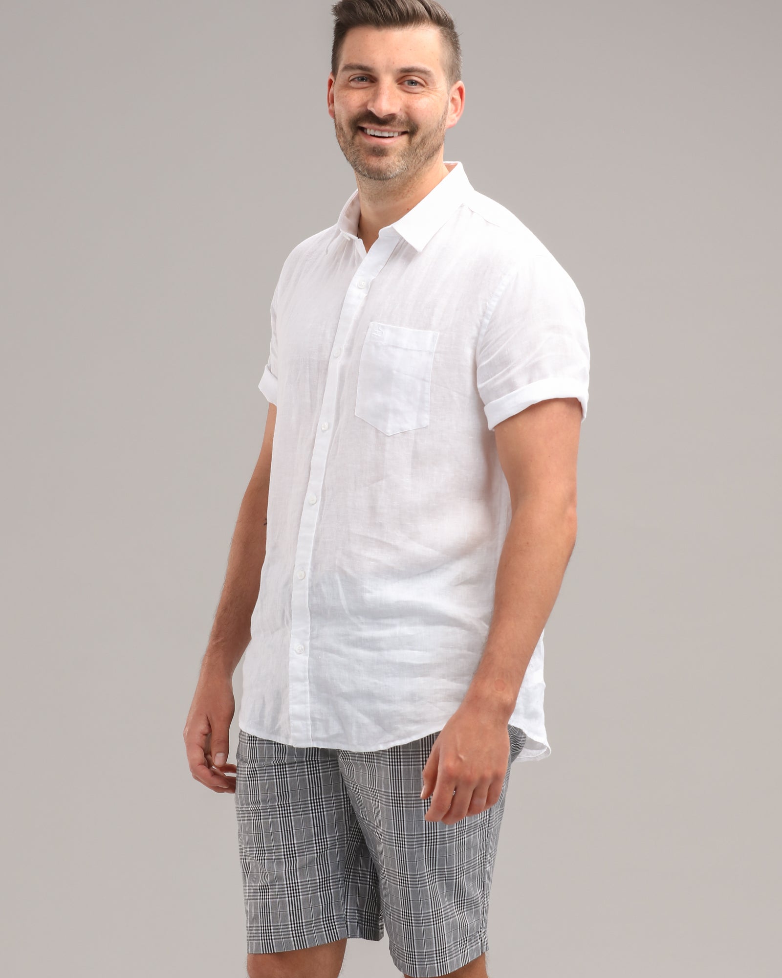 100% LINEN CLASSIC2 SS SHIRT
