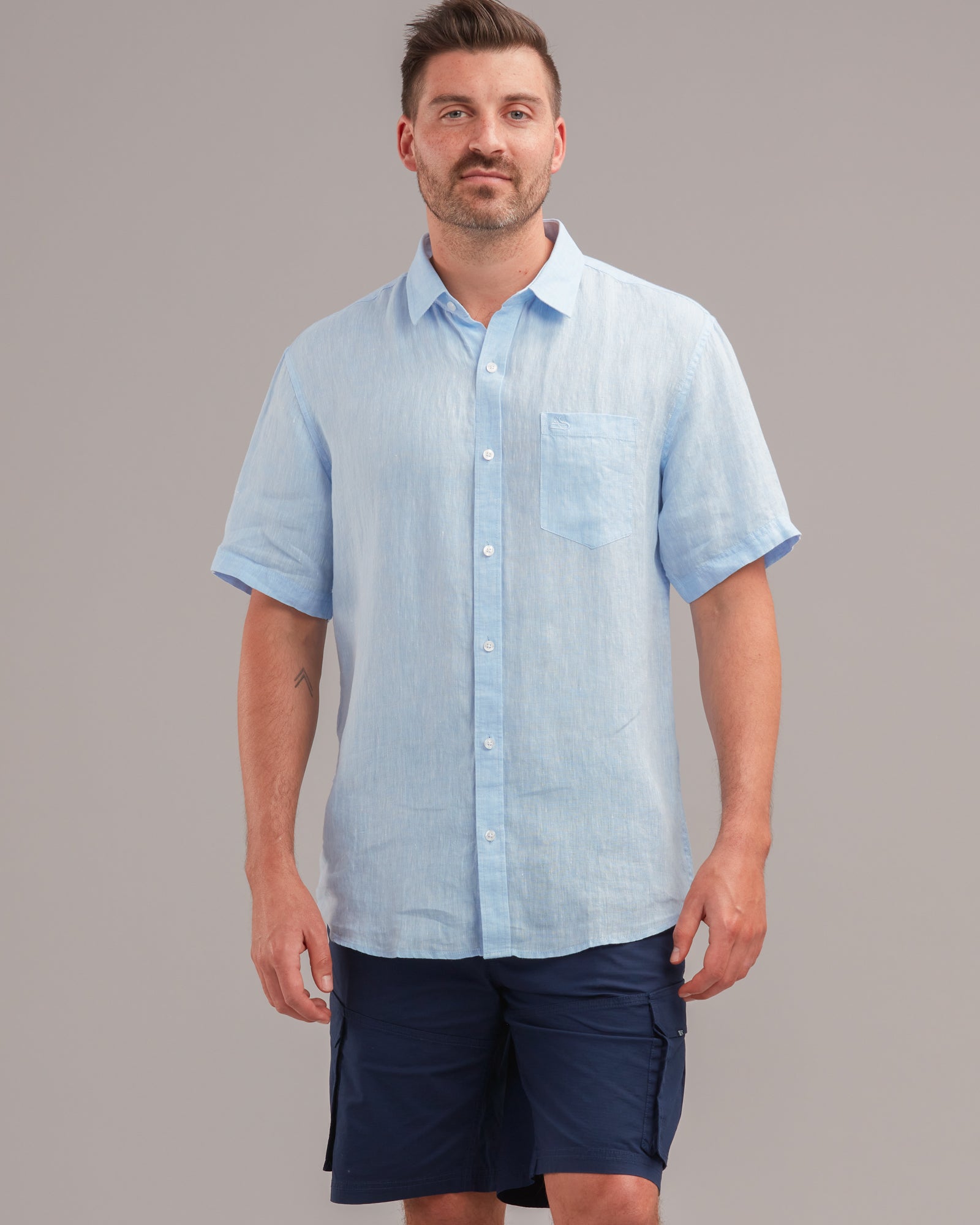 100% LINEN CLASSIC2 SS SHIRT