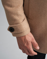 WOOL-BLEND RIB COLLAR COAT - Wild South Clothing