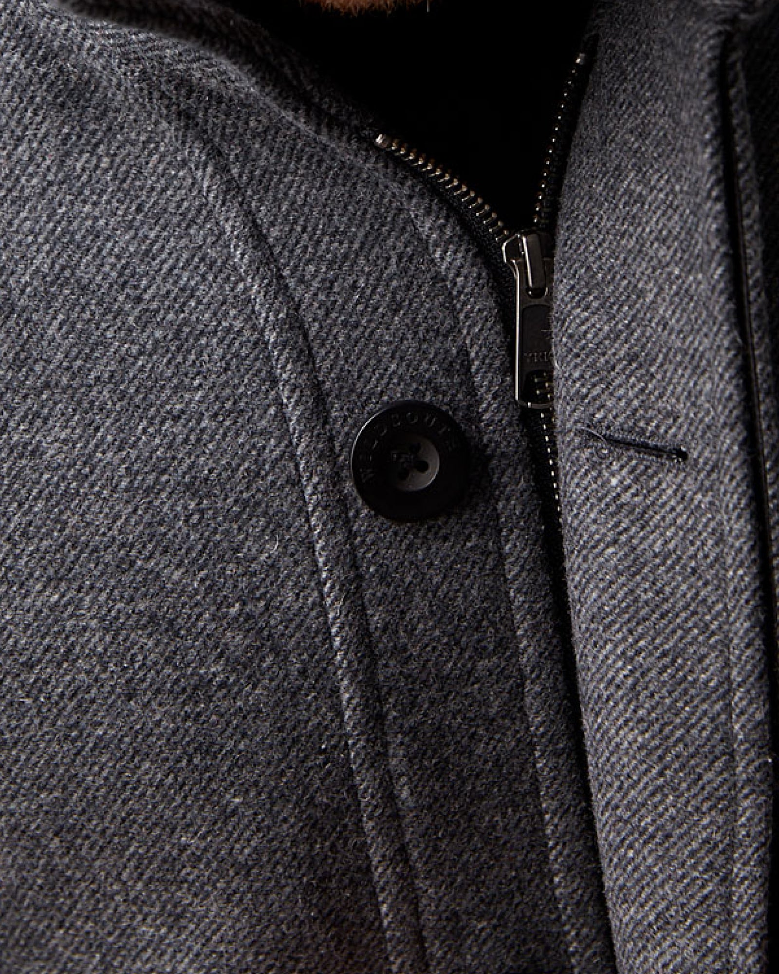 WOOL-BLEND RIB COLLAR COAT - Wild South Clothing