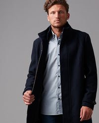 WOOL-BLEND RIB COLLAR COAT - Wild South Clothing